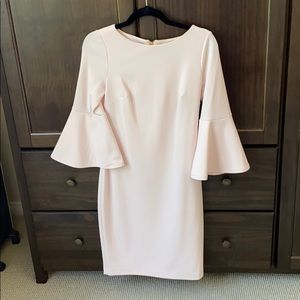 Calvin Klein Baby Pink Bell Sleeve Dress